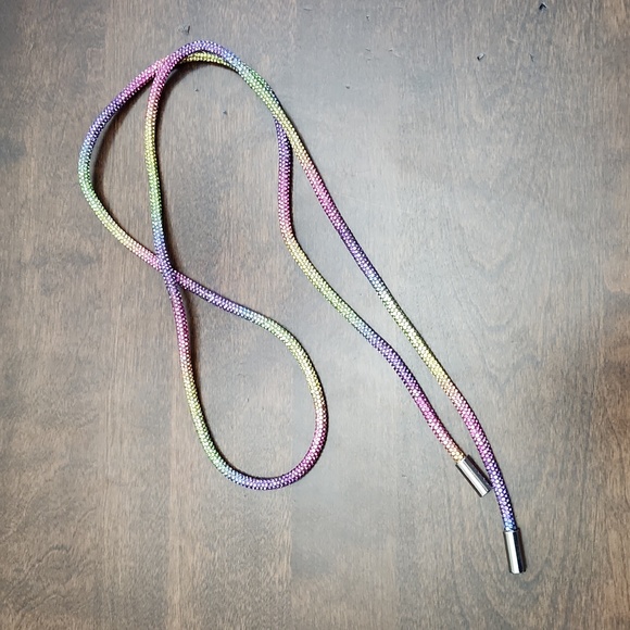 Rhinestone Drawstring Tube Ropes - Picture 6 of 11
